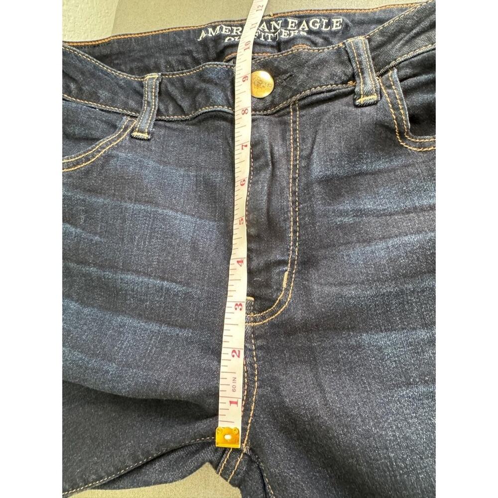 American Eagle Outfitters Jegging Jeans Super Stretch Dark Wash Women's 12 Short - Picture 11 of 12